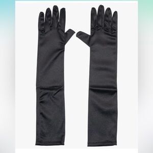 Black Satin Gloves - Cosplay